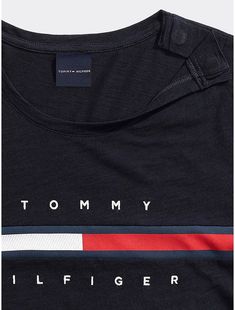 Tommy Hilfiger women’s T-shirt. Our signature tee in soft cotton, washed to feel like you’ve been wearing it for years. Part of our Adaptive Collection, designed for ease of dressing in classic Tommy style.  Material: 100% Cotton. Tommy Hilfiger Graphic Tee With Letter Print, Tommy Hilfiger Black Crew Neck T-shirt, Tommy Hilfiger Tops With Letter Print For Summer, Tommy Hilfiger Relaxed Fit Tops With Logo Print, Tommy Hilfiger Graphic Tee With Crew Neck, Tommy Hilfiger Graphic Tee With Graphic Print, Tommy Hilfiger Cotton Tops With Logo Print, Tommy Hilfiger Relaxed Fit Logo Print Tops, Tommy Hilfiger Graphic Tee For Spring