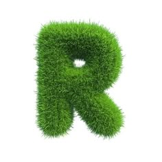 the letter r is made out of grass