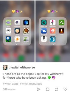 Spiritual Apps, Witchy Apps, Apps For Witches, Witch Tips, Witch Apps, Green Witchcraft, Wiccan Witch, Grimoire Book