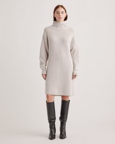 Has staying warm ever felt so luxe? Debatable, because this Australian Merino Wool Relaxed Turtleneck Sweater Dress is beyond soft. It owes its cozy factor to warm (but breathable!) Australian merino wool, and keeps things comfy with a relaxed fit and classic turtleneck. Add a great tall boot and upgrade your winter wardrobe with this versatile dress. What To Wear In Japan, Classic Turtleneck, Blossom Season, Turtleneck Style, Cherry Blossom Season, Travel Outfits, Silver Birch, Silk Cami, Turtleneck Sweater Dress