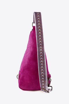 Type: Sling bag Picture style: Ghost mannequin, flat lay Pattern type: Solid Bag size: Medium Strap type: Adjustable Material: PU leather Imported Measurement: 7*3*14 in Bag Pictures Ideas, Sling Bag Pattern, Bag Picture, Ghost Mannequin, Color Magenta, Leather Sling Bag, Picture Style, The Feels, All The Feels