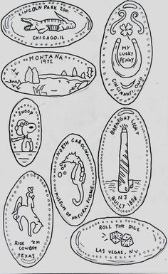 an image of some oval badges with animals on them and words written in the middle