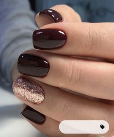 Glitter Nails Acrylic, Pointy Nails, Squoval Nails, November Nails, Classy Nail Designs, Short Square Nails, Burgundy Nails, Almond Acrylic Nails, Disney Nails