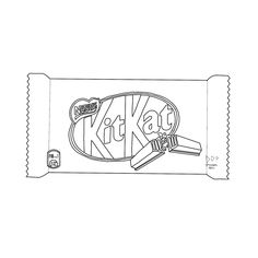 an image of a chocolate bar with the word kitkat written in black and white