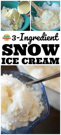 an image of three ingredient snow ice cream