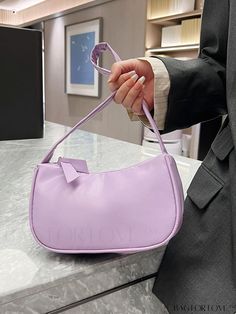 BagForLove - 2023 New Vintage Shoulder Bag: Purple Underarm Bag for Stylish Women Purple Baguette Shoulder Bag, Ruched Bag, Stick Design, Purple Collar, Vintage Shoulder Bag, Novelty Bags, Underarm Bag, Vintage Purple, Word Wrap