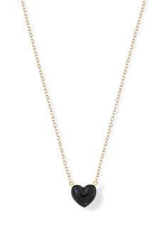 We could all use a little more love. Features your choice of enamel color. Elegant Enamel Heart Cut Jewelry, Elegant Heart Cut Enamel Jewelry, Heart Cut Enamel Jewelry For Gifts, Elegant Yellow Gold Enamel Charm Necklaces, Black Enamel Necklace For Gift, Gift Black Enamel Necklace, Dainty Enamel Necklace, Heart Pendant Enamel Necklace For Gift, Heart Pendant Enamel Necklace Gift