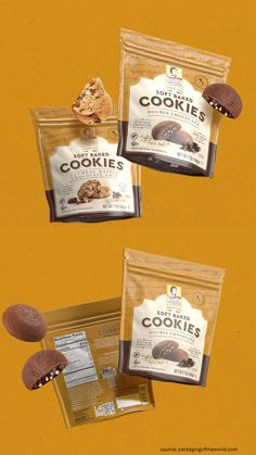 Deliciously Designed Cookie Packages Premium Cookies Packaging, Cookies Package Design, Cookies Branding Packaging, Cookie Package Design, Cookie Moodboard, Biscuits Packaging Design, Cookie Packaging Design, Cookies Packaging Ideas, Biscuit Packaging Design