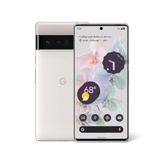 the new google pixel smartphone is shown in front of an image of flowers and butterflies