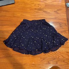 Cute Star Skirt Never Worn And In Perfect Condition. Star Skirt, Navy Blue Skirt, Cute Stars, Half Circle, Blue Skirt, Blue Star, Circle Skirt, Gold Accents, Blue Gold