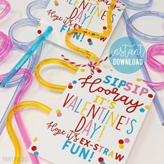 these valentine's day tags are perfect for the kids to use in their crafts