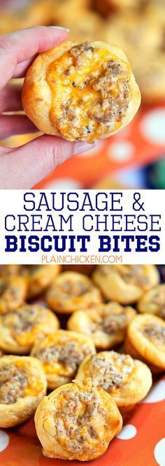 sausage and cream cheese biscuit bites