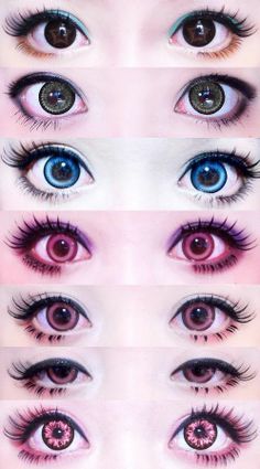 Cosplay Eyes, Kawaii Eyes, Makeup Kawaii, Circle Lens, Types Of Eyes