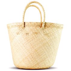 Market Shopper Tote Bag-Tan Casual Beach Bag With Bamboo Handle For Everyday Use, Casual Everyday Beach Bag With Bamboo Handle, Everyday Basket Bag Made Of Palm Leaf, Everyday Palm Leaf Basket Bag, Eco-friendly Everyday Straw Bag Made From Palm Leaf, Casual Everyday Palm Leaf Beach Bag, Casual Palm Leaf Beach Bag For Everyday, Palm Leaf Bag, Palm Leaf Basket