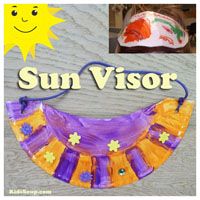 the sun visor is made from plastic and has flowers on it, along with an image of a child's face