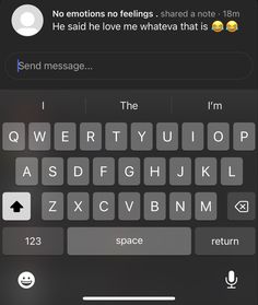 the text message is being displayed on an iphone's keyboard, and it appears to be