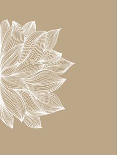 a drawing of a sunflower on a brown background with white outlines in the center