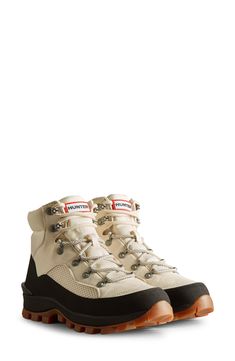 Hunter Explorer Insulated Commando Boot available at #Nordstrom Summer Hiking Boots, Hiking Fits, Best Hiking Boots, Best Hiking Shoes, Summer Hiking, Summer Boots, Hiking Outfit, Dream Shoes, F 1