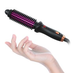 PRICES MAY VARY. PORTABLE AND DURABLE: The curling iron brush designed in a mini size so you can carry it around in your handbag, and the 360° rotating power cord makes it easy to use in any space. For long-lasting brush curling iron use and hair health, we don't recommend you use it on wet hair. ANTI-SCALD AND GRIP HAIR WELL: High quality curling brush iron for short hair with cool tip and nylon bristles to avoid burning skin while styling. The wide and thin bristles to easily hold your hair in Curling Iron For Short Hair, Mini Curling Iron, 1 Inch Curling Iron, Brush Curling, Thick Coarse Hair, Curling Brush, Travel Hair, Travel Hairstyles, Curling Hair With Wand