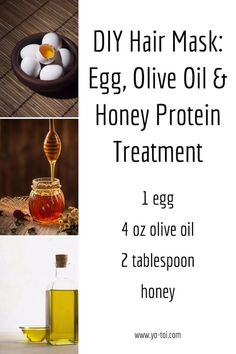 Hair Mask Egg, Apple Cider Vinegar Scalp, Egg Hair, Damaged Hair Diy, Best Hair Mask, Honey Diy