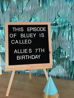 #bluey #blueybirthdayparty #party #letterboard Bluey Birthday Three, Minimal Bluey Birthday, 2nd Birthday Party For Girl Bluey Theme, Bluey Birthday Decorations Diy, Fourth Birthday Bluey, Bluey Themed Third Birthday, 4 Real Life Bluey Party, Blurt Birthday Party, Bluey Birthday Party 4