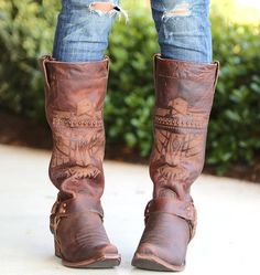 Junk Gypsy by Lane She Who Is Brave Boots Style Coachella, Lane Boots, Brown Cowboy Boots, Style Festival, Boho Boots, Jenner Sisters, Kardashian Kollection, Festival Style, Fashion Boho