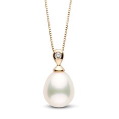 We travel overseas several times a year buying directly from pearl farmers so we can offer the best prices. This drop white metallic freshwater pearl was hand-selected by our buying team in Asia and we know you will look stunning wearing it. The high luster white drop pearl is adorned with a fine quality, 0.03 carat diamond. The setting for the pendant is completely made in-house. Everything is of superb quality and craftsmanship. You will look dazzling wearing this pendant! Luxury Fine Jewelry Pearl Pendant, Travel Overseas, Vanilla Glaze, Golden South Sea Pearls, Gold Rope Chains, Gold Box, Pearl Types, Gold Shimmer, Pendant Bracelet