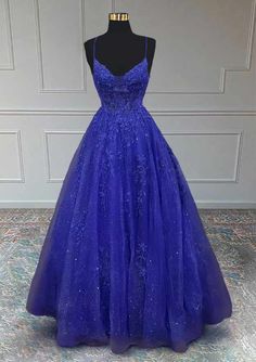 Royal Blue Prom Dresses Royal Blue Puffy Prom Dress, Royal Blue Grad Dress, 8th Grade Prom Dresses Long, Royal Blue Dress Prom, Deep Blue Prom Dress, Blue Grad Dress, Prom Dresses Dark Blue, Prom Dresses Blue Royal, Blue Corset Prom Dress