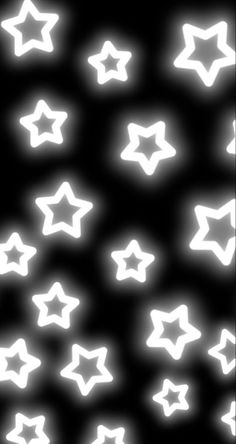 many white stars on a black background