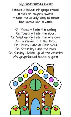 a gingerbread house poem for kids