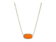 Kendra Scott Elisa Pendant Necklace Kendra Scott Necklace Orange, Orange Kendra Scott Necklace, Elegant Orange Necklace With Lobster Clasp, Elegant Orange Pendant Necklaces, Kender Scott, Kendra Scot, Hoco 2023, Orange Preppy, Elisa Pendant Necklace