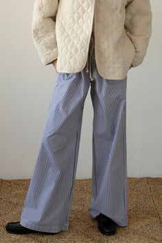 Our signature Pop Pant, crafted with 100% cotton poplin. A year round closet staple, featuring a wide leg fit, customizable rise and drawcord waist. Set it up with — The Pop Button Down or Rib Tank Made in LA Striped Cotton Wide Leg Pants, Cotton Wide Leg Pants With Vertical Stripes, Cotton Wide Leg Trousers With Vertical Stripes, Casual Relaxed Fit Wide Leg Pants With Vertical Stripes, Striped Cotton Wide Leg Bottoms, Striped Wide-leg Cotton Pants, Striped Wide Leg Cotton Bottoms, Spring Cotton Wide Leg Pants With Vertical Stripes, Spring Wide Leg Cotton Pants With Vertical Stripes