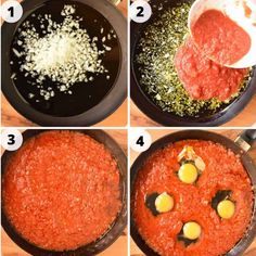 steps to make homemade marinara sauce in a skillet