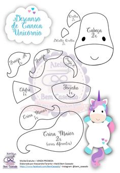 a unicorn cutout with the words in spanish