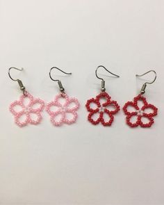 😘 Cute Bead Earrings, Earrings With Beads, Beaded Earrings Tutorials, Beading Jewelery, Bead Charms Diy, Seed Bead Tutorial