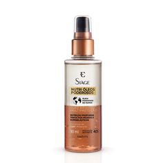 Óleo Bifásico Capilar Siàge Nutri Óleos Poderosos 90ml | Eudora Hair Strengthening, Anti Frizz Products, Soft Hair, Protective Hairstyles, Dish Soap Bottle, Sephora