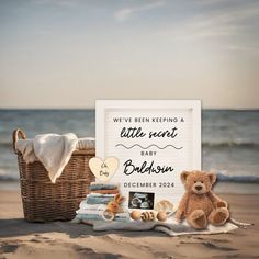 If you loev a laid back boho beach vibe you will adore this pregnancy announcement idea. Personalize this ocean baby reveal idea for your little one. Take this unique pregnancy announcement to social media or send it to the grandparents and your family and friends too. Cute simple pregnancy announcement idea. Summer Pregnancy Announcement, Pregnancy Signs And Symptoms, Early Pregnancy Signs, New Baby Card