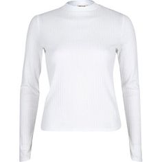 Ribbed Turtleneck Top, White Long Sleeve Sweater, White Turtleneck Sweater, Jersey Sweater, Ribbed Turtleneck Sweater, Fitted Turtleneck, White Long Sleeve Top, White Turtleneck, Turtleneck Top