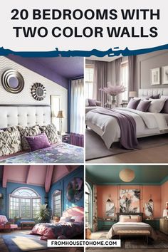 20 bedrooms with two color walls