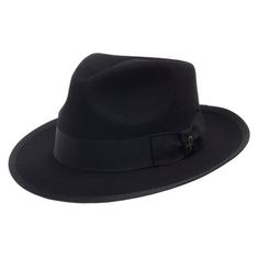 Manhattan Fedora - Ultrafino Classic Adjustable Hats For Fall, Classic Adjustable Hat For Fall, Classic Black Fedora Panama Hat, Classic Black Panama Hat, Classic Fur Felt Panama Hat For Fall, Classic Adjustable Fedora For Fall, Winter Fitted Fedora With Wide Brim, Wide Brim Fedora For Fall, Classic Black Fitted Panama Hat