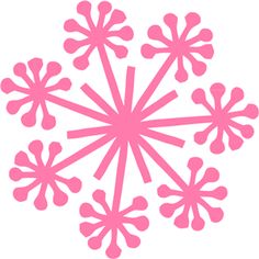 a pink snowflake on a white background