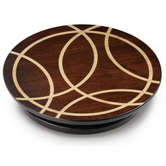 a wooden coaster with circles on it