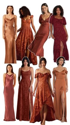 Fall Bridesmaids, Future Wedding, Fall Wedding, Bridal Party, Bridesmaid Dresses, Dresses, Autumn Wedding