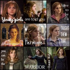 many different pictures of the same person in harry potter's movies, including hermione and hermione