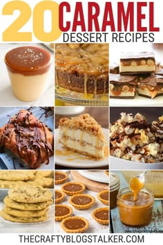 20 caramel dessert recipes that are delicious and easy to make, perfect for the holiday season