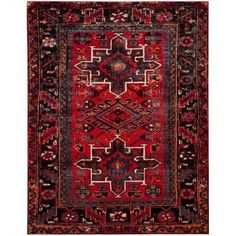 Safavieh Rug, Southwestern Area Rugs, Persian Motifs, Black Area Rugs, Persian Area Rugs, Red Area Rug, Red Rug, Indoor Area Rugs, Red Rugs