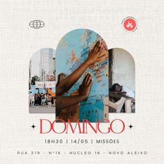 a poster with people holding hands in front of a map and the words dominoo on it