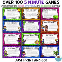 the five minute game for students to use