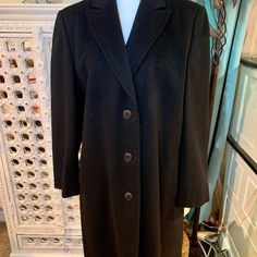 It’s In Perfect Condition And Does Not Show Signs Of Wear And Tear. Pre-Owned But Loved & Well Cared For. Dry Clean Only. Size Medium Black Fitted Wool Coat With Notch Lapel, Fitted Black Wool Coat Single Breasted, Fitted Black Wool Coat For Office, Black Wool Coat For Formal Fall Occasions, Formal Black Wool Coat For Fall, Fitted Black Single-breasted Wool Coat, Black Wool Outerwear For Career, Fitted Black Wool Coat For Business Casual, Fitted Black Wool Coat For Formal Wear