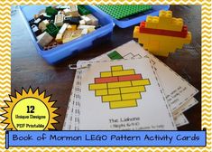 the lego pattern activity cards are ready to be used